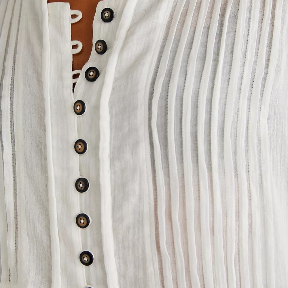 NWTS FREE PEOPLE BISHOP BLOUSE (M) - Picture 4 of 5